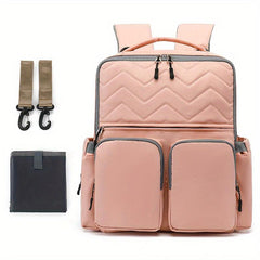 Preppy Travel Backpack Solid Computer Casual Student Double Shoulder Bag