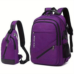 Large Laptop Backpack 17.3 Inches Waterproof Travel Schoolbag
