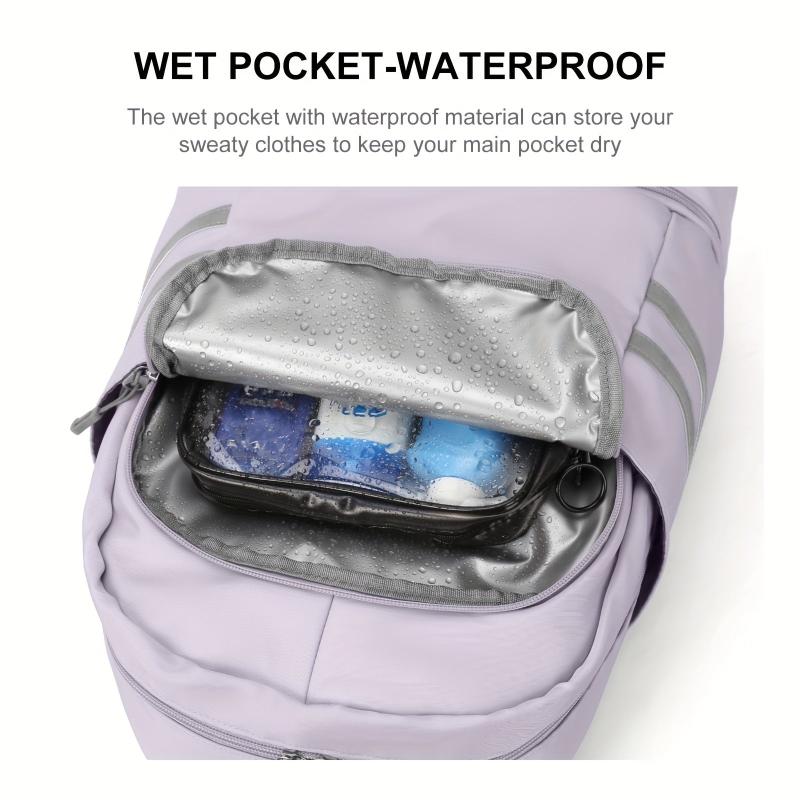 Large Capacity Folding Backpack Travel Bag Dry And Wet Separation