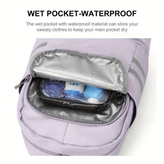 Large Capacity Folding Backpack Travel Bag Dry And Wet Separation