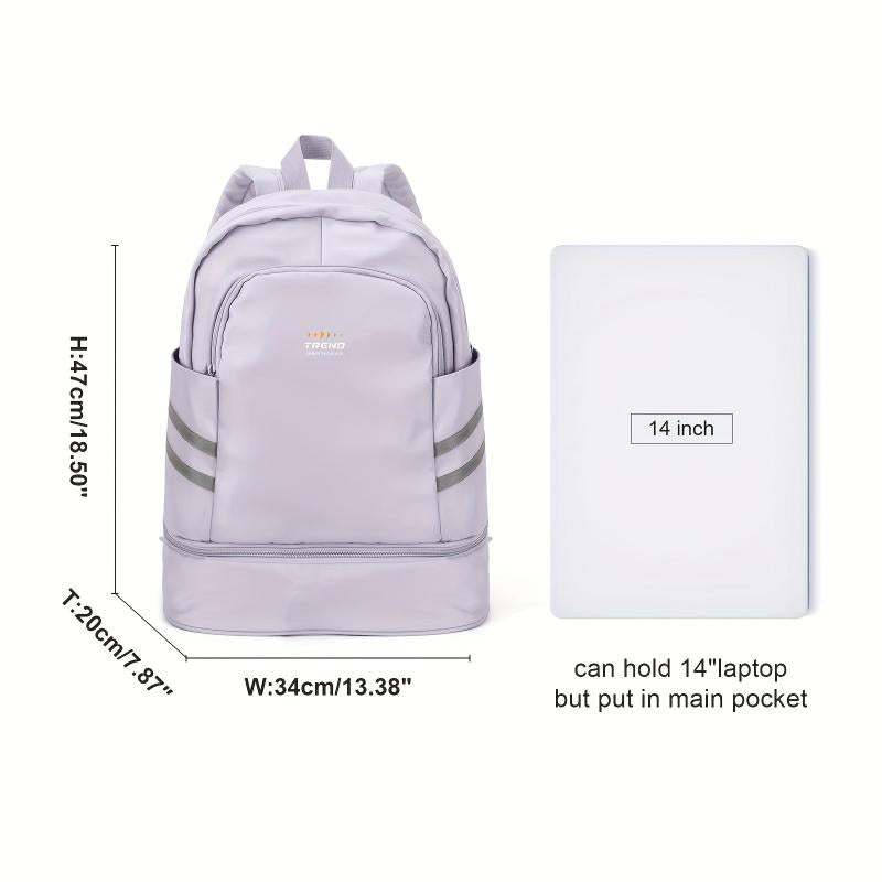 Large Capacity Folding Backpack Travel Bag Dry And Wet Separation