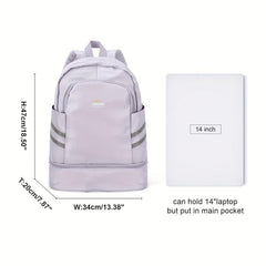 Large Capacity Folding Backpack Travel Bag Dry And Wet Separation