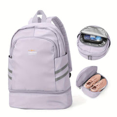 Large Capacity Folding Backpack Travel Bag Dry And Wet Separation
