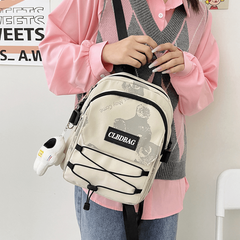 Bear Printed Multifunctional Backpack Handbag Crossbody Bag