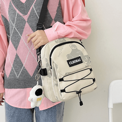 Bear Printed Multifunctional Backpack Handbag Crossbody Bag
