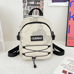 Bear Printed Multifunctional Backpack Handbag Crossbody Bag