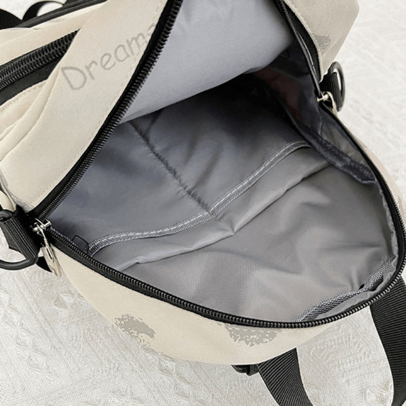Bear Printed Multifunctional Backpack Handbag Crossbody Bag