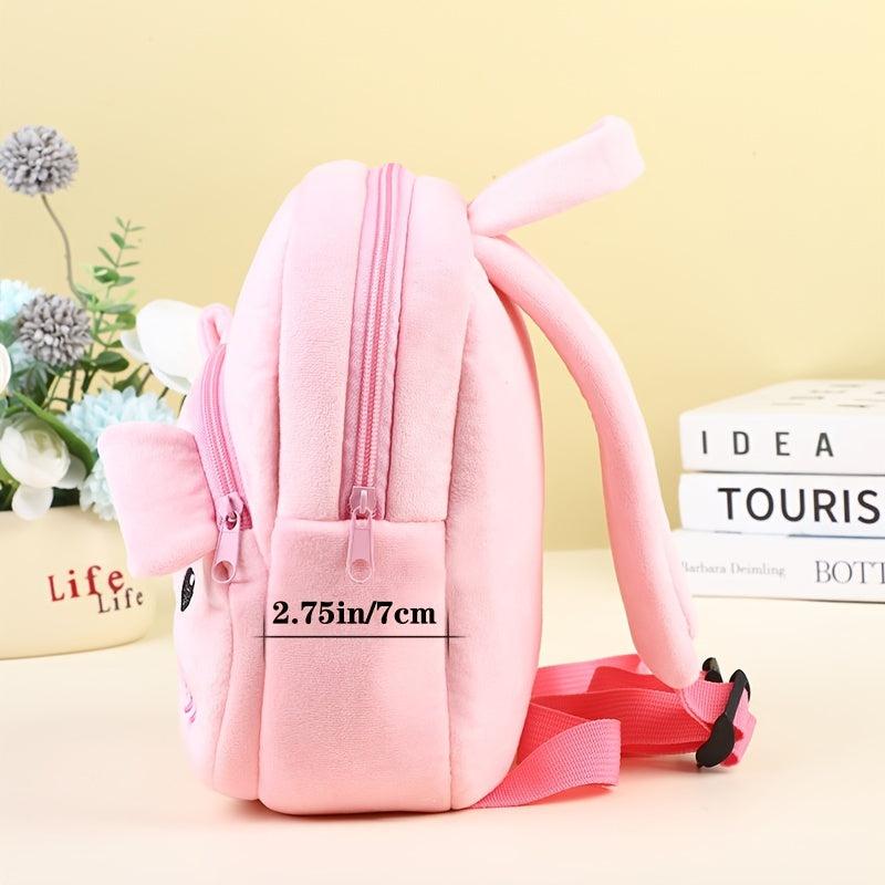 Cartoon Pig Shape Kids Schoolbag For Kindergarten Outdoor Use