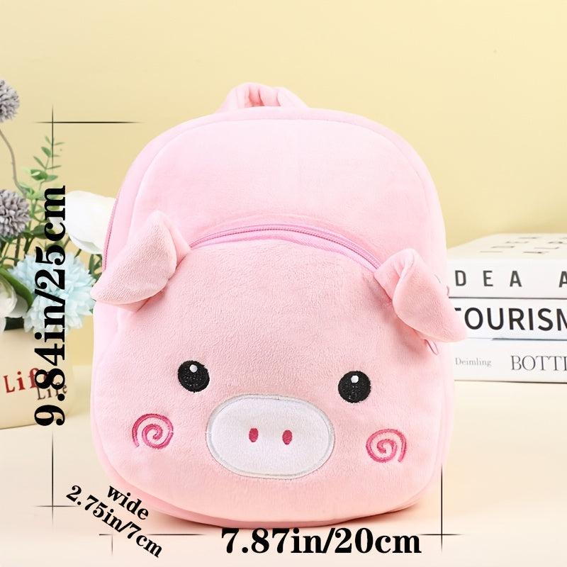 Cartoon Pig Shape Kids Schoolbag For Kindergarten Outdoor Use