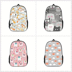 Animal Print Backpack Lightweight Outdoor School Bag For Teens Boys Girls