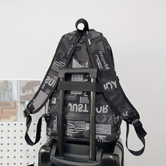 Men's Casual Backpack Graffiti Large Capacity School Bag Computer Backpack