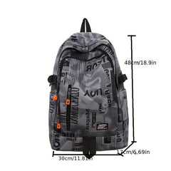 Men's Casual Backpack Graffiti Large Capacity School Bag Computer Backpack