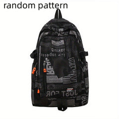 Men's Casual Backpack Graffiti Large Capacity School Bag Computer Backpack