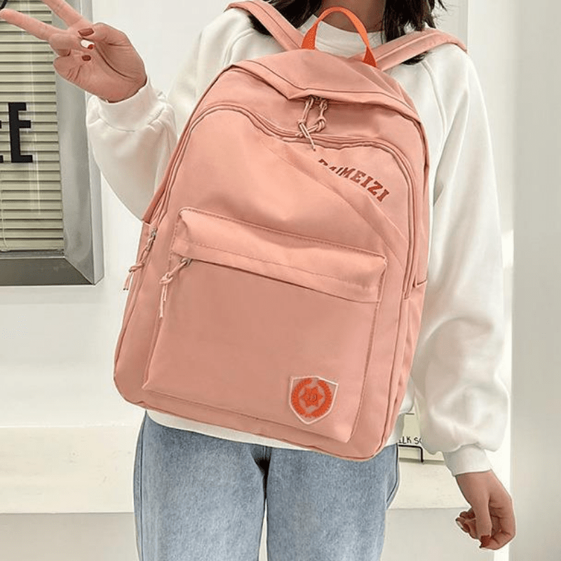 Double Shoulder Bag Couple Casual Backpack Nylon Students School
