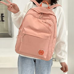Double Shoulder Bag Couple Casual Backpack Nylon Students School