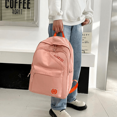 Double Shoulder Bag Couple Casual Backpack Nylon Students School