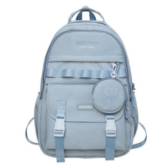 Casual Backpack with Bear Patten Coin Purse