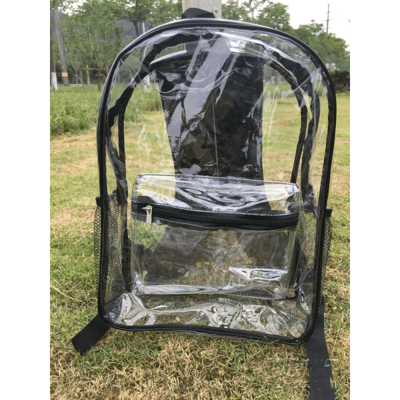 Transparent PVC Backpack Students School Bag Durable Stylish Backpack
