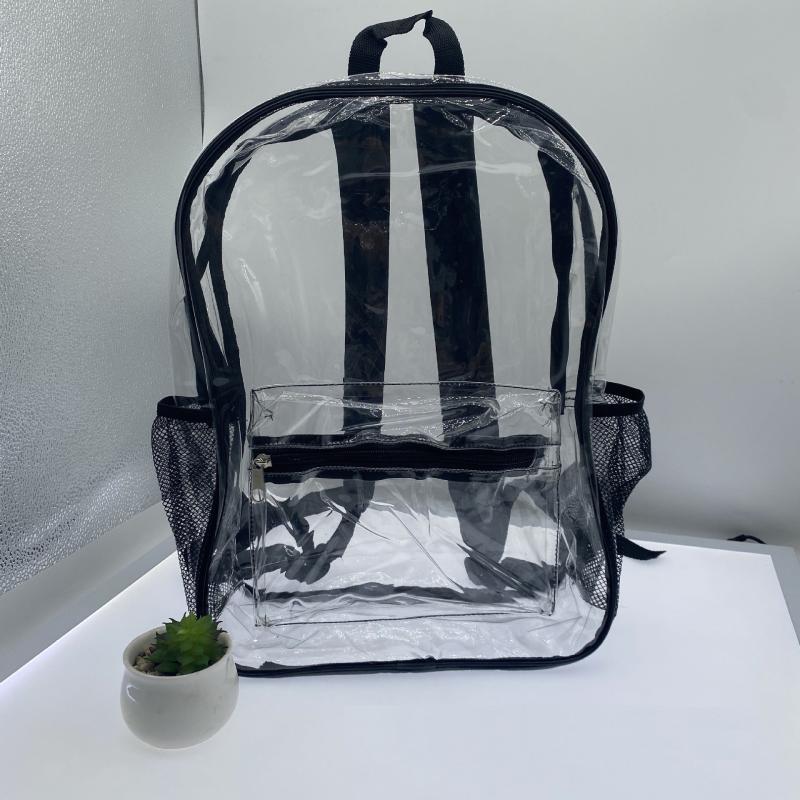 Transparent PVC Backpack Students School Bag Durable Stylish Backpack