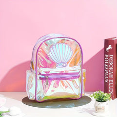 Children's Mermaid PVC Backpack Waterproof Lightweight Student Bag