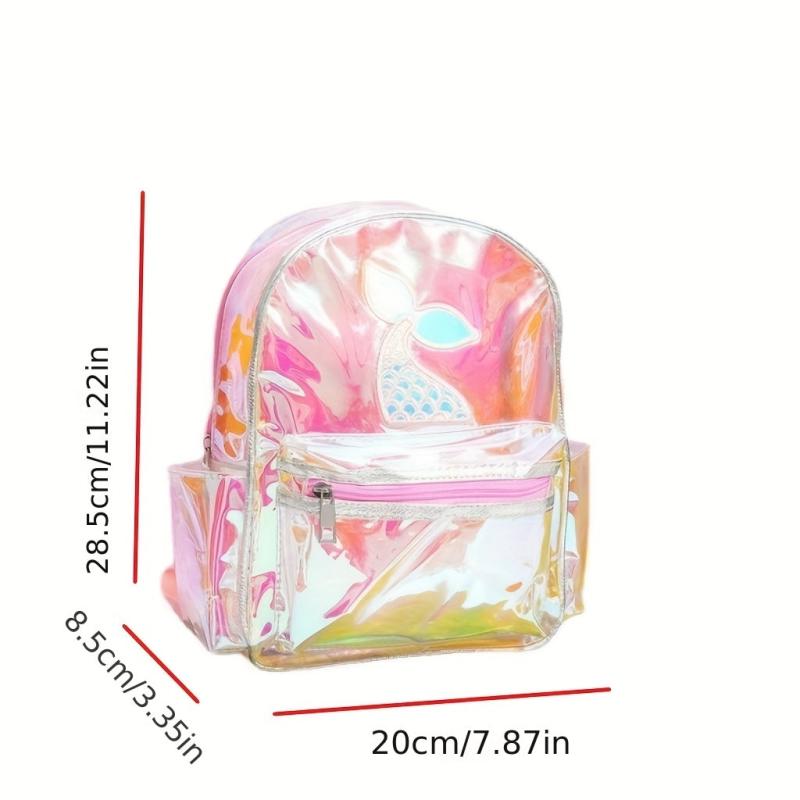 Children's Mermaid PVC Backpack Waterproof Lightweight Student Bag