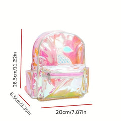 Children's Mermaid PVC Backpack Waterproof Lightweight Student Bag