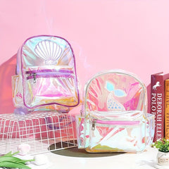 Children's Mermaid PVC Backpack Waterproof Lightweight Student Bag