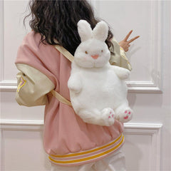 Cartoon Plush Rabbit Backpack Cute Girls Women's Backpack
