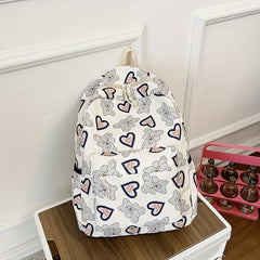 Cartoon Bear Print Travel Backpack