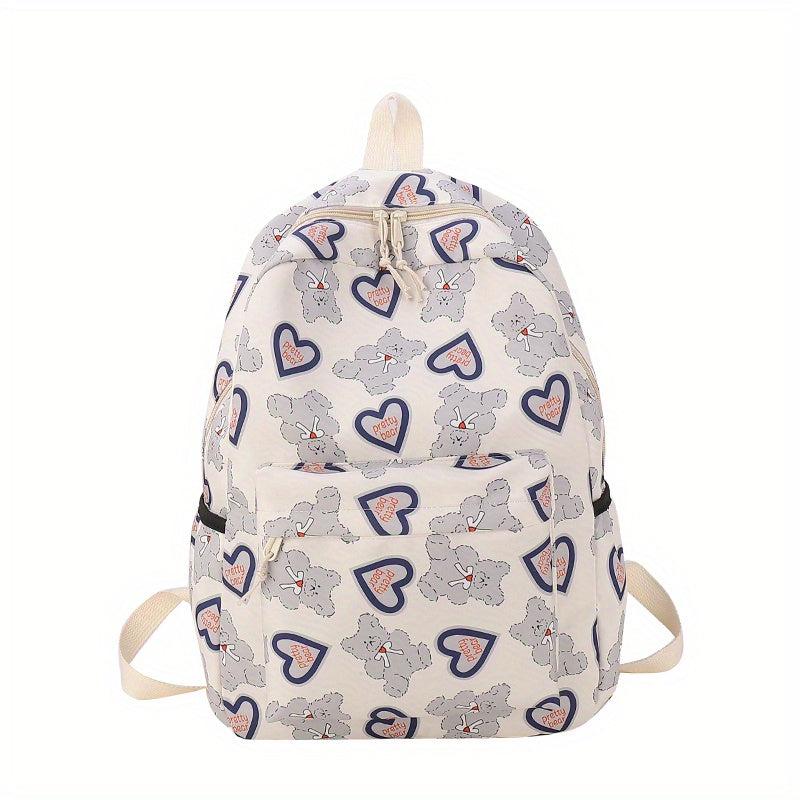 Cartoon Bear Print Travel Backpack