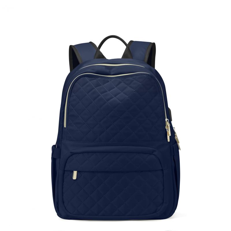 Argyle Quilted Backpack Large Capacity Casual Travel Schoolbag