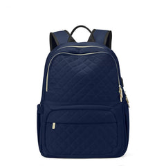 Argyle Quilted Backpack Large Capacity Casual Travel Schoolbag