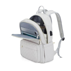 Argyle Quilted Backpack Large Capacity Casual Travel Schoolbag