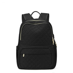 Argyle Quilted Backpack Large Capacity Casual Travel Schoolbag