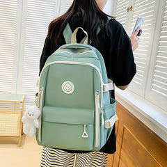 5pcs Backpack Crossbody Bag Handbag Drawstring Bag And Pen Bag Set