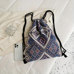 Unisex Large Drawstring Tunic Backpack