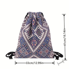 Unisex Large Drawstring Tunic Backpack