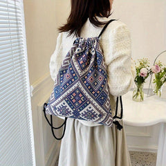Unisex Large Drawstring Tunic Backpack