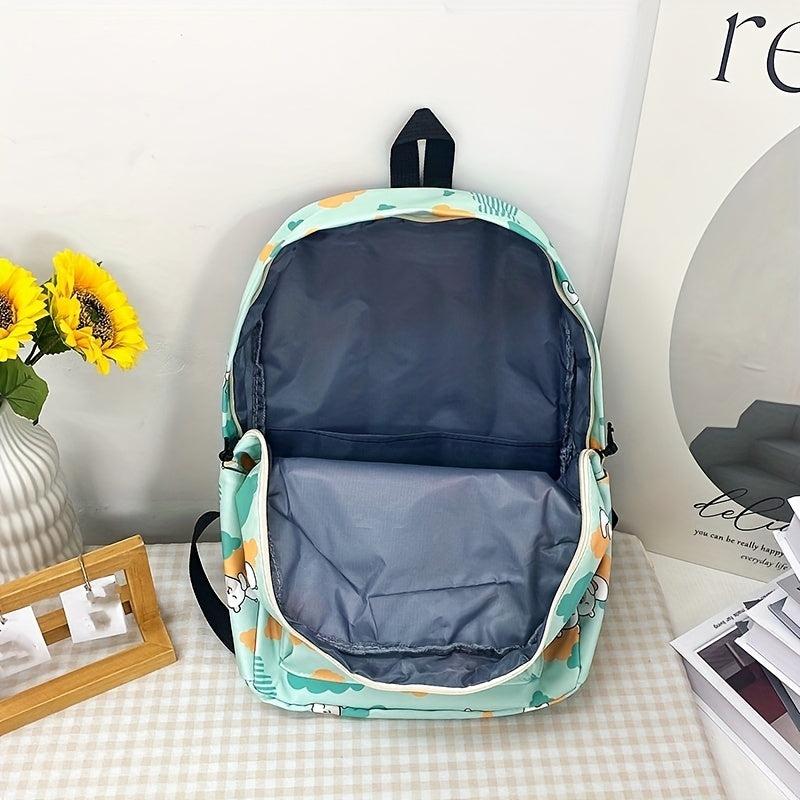 Cartoon Bear Cloud Pattern Backpack for Students Large Capacity