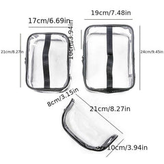 Waterproof Transparent PVC Bath Cosmetic Bag Women Make Up Case