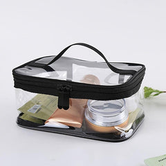 Waterproof Transparent PVC Bath Cosmetic Bag Women Make Up Case