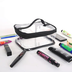 Waterproof Transparent PVC Bath Cosmetic Bag Women Make Up Case
