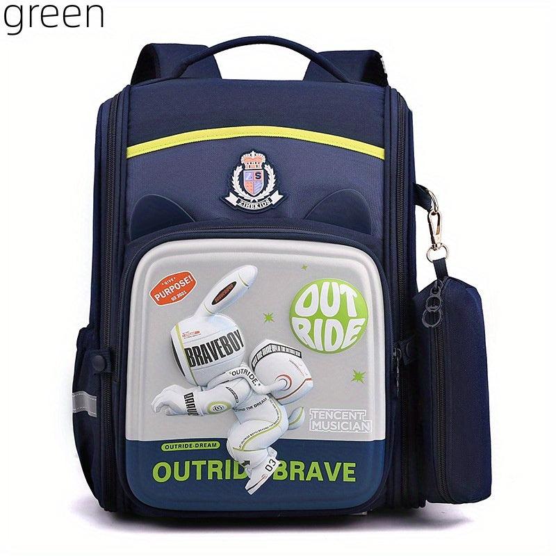 Rabbit Astronaut Pattern Backpack Kids School Bag