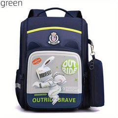Rabbit Astronaut Pattern Backpack Kids School Bag