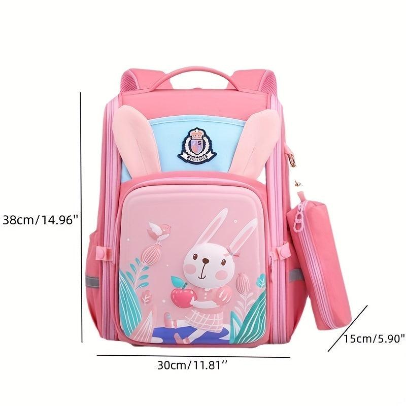 Rabbit Astronaut Pattern Backpack Kids School Bag
