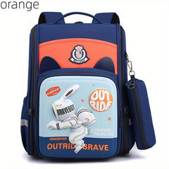 Rabbit Astronaut Pattern Backpack Kids School Bag