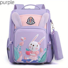 Rabbit Astronaut Pattern Backpack Kids School Bag