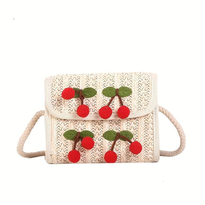 Boho Style Small Crossbody Bag for Women Straw Woven Messenger