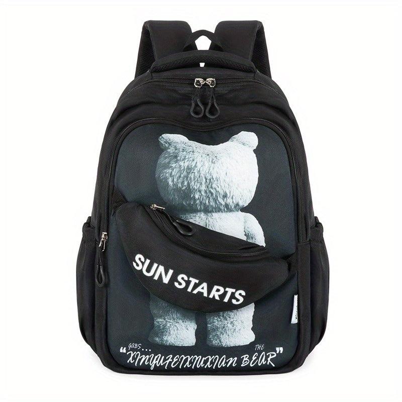 Creative Bear Student School Bag Casual Large Capacity Backpack