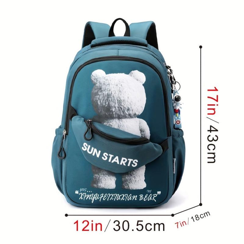 Creative Bear Student School Bag Casual Large Capacity Backpack